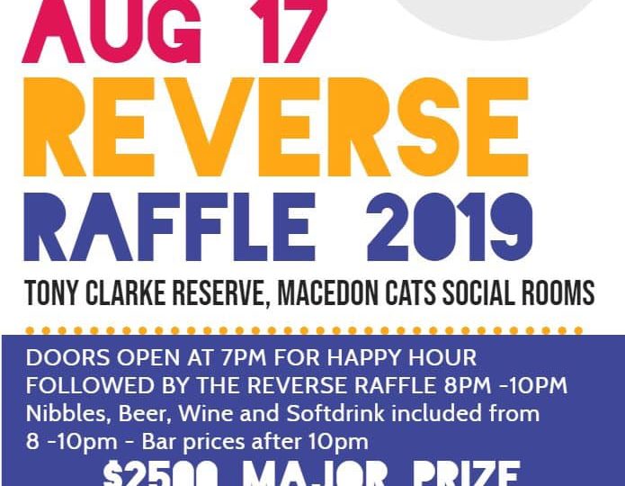 Club Event - Reverse Raffle, 17 August 2019