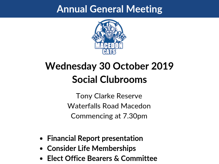 Club Event - Annual General Meeting 2019