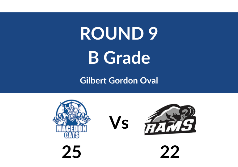 Round 9: Macedon V Western Rams - B Grade