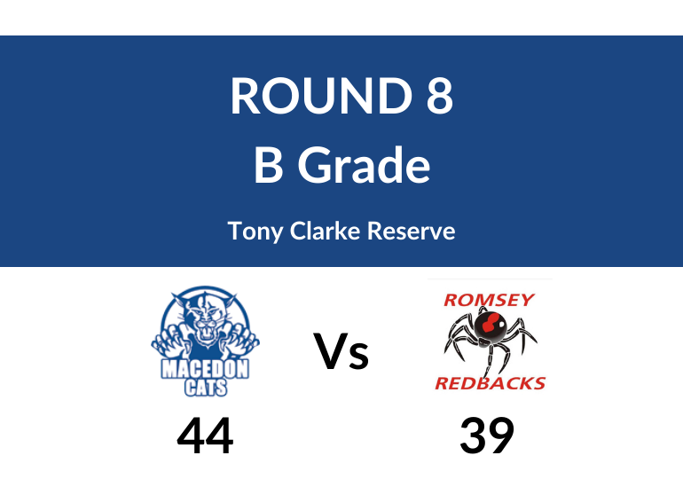 Round 8: Macedon V Romsey - B Grade