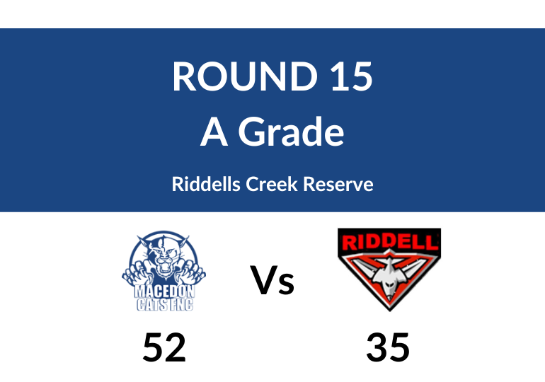 Round 15: Macedon Vs Riddells Creek A Grade