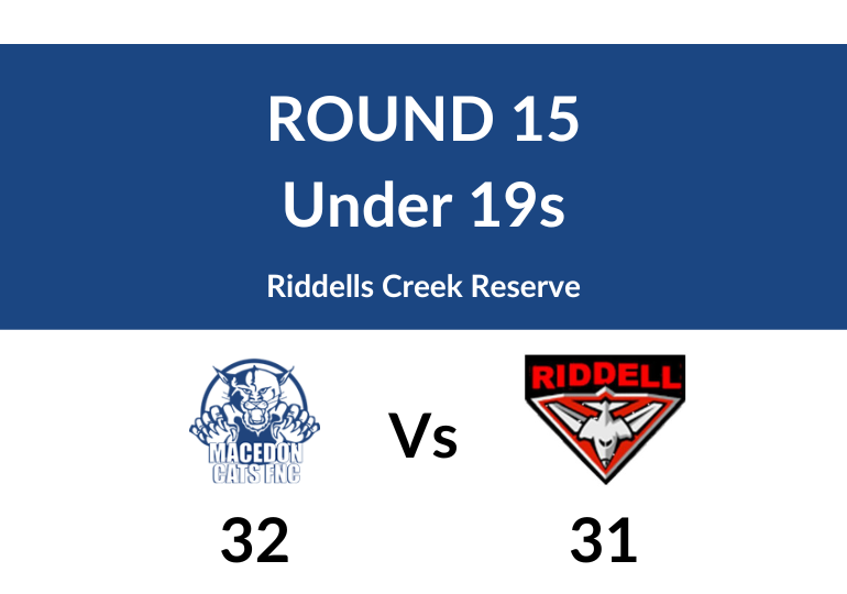 Round 15: Macedon Vs Riddells Creek U19s
