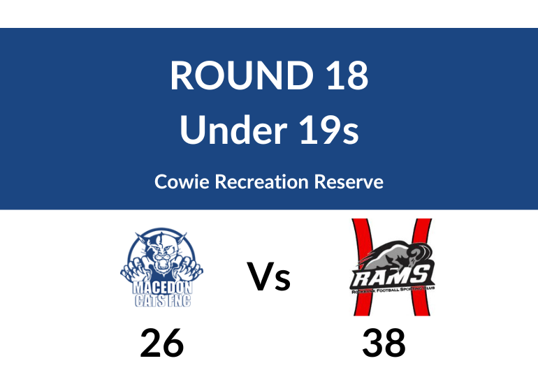 Round 18: Macedon vs Western Rams Under 19s